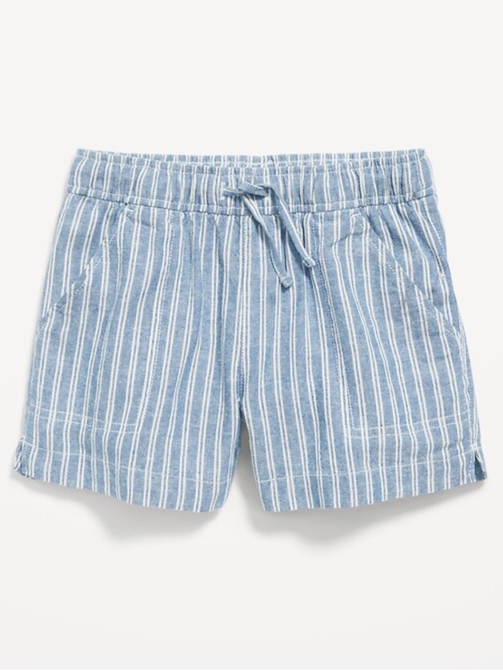NWT Old Navy Girls Blue Stripe Linen Casual Shorts Size M (8)